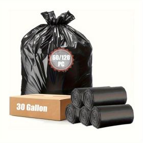 35 Gallon Heavy Duty Trash Bags 33x40 Inch - Commercial Grade 60/120 Count Thick Garbage Bags for Hospital, Restaurant, Yard Leaves