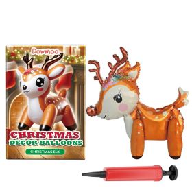 Dowmoo Christmas Balloon Balloon Standing Santa Claus Reindeer Christmas Tree Event Atmosphere Decoration (Option: 1Set)