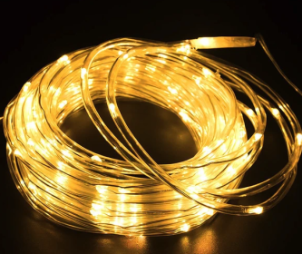 33FT  LED Strip Rope Light Tube String Outdoor Garden Party Decoration Lights (Option: Warm white)
