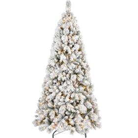 4ft PVC Hard Needle Mixed Flocked Tree (Option: 9feet PVC hard flannel tree)