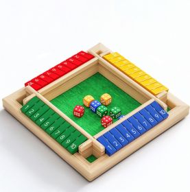 Dice Game,2-4 Player Family Wooden Board Table Math Games For Adults And Kids, 8 Dices Classics Tabletop Version Games For Classroom,Home,Party O (Option: Flop dice game)
