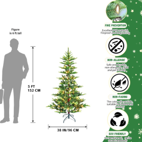 4.5.6.7ft PE  PVC Mixed Tree Memory Wire (Option: 5foot memory wire)
