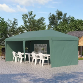 10' X 20' Pop Up Canopy Party Tent With 4 Sidewalls , Green -AS (Option: As picture)