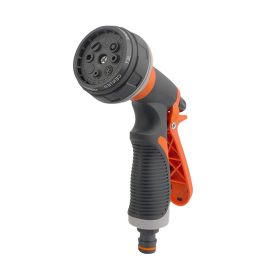 Garden Hose Spray Nozzle for Watering Garden Cleaning Car Wash (Color: Orange, type: Hand Tools)