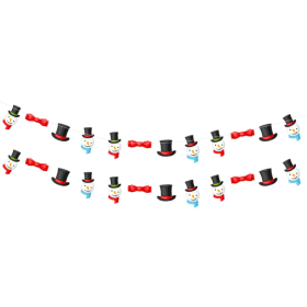 24PCS Christmas Banner Paper Christmas Sign Garland Gingerbread Man Snowman Hanging Christmas Bunting Garland For Christmas Party Decorations Xma (Option: Snowman)