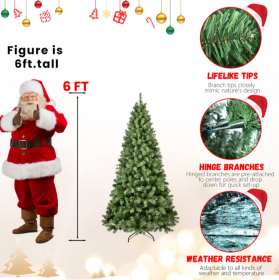 Prelit 5.6.7.8.9ft PVC Tree  Memory Wire (Option: 6foot PVC tree)