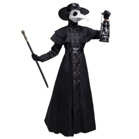 Halloween Medieval Steam Punk Plague Doctor Costume Beak Crow Long Mouth Mask (Option: Style 1-L)
